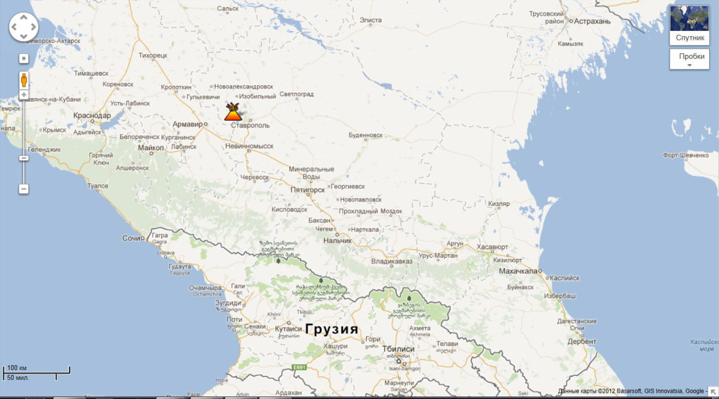 Пятигорск где находится на карте россии показать